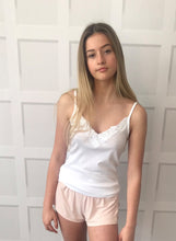 Load image into Gallery viewer, Tallulah Pink White Lace Trim Vest Top