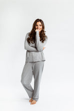 Load image into Gallery viewer, Night Dove Grey Cotton Pyjama Set