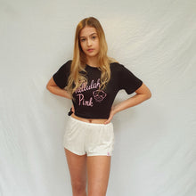 Load image into Gallery viewer, Tallulah Pink Pale Grey Shorts