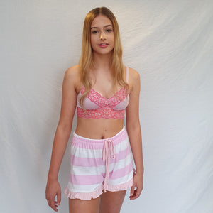 Tallulah Pink Pink Candy Stripe Shorts