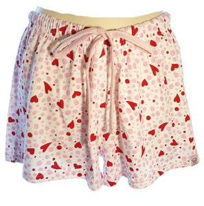 Tallulah  Pink Pink Heart Print Shorts