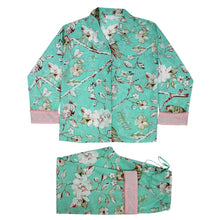 Load image into Gallery viewer, Mint Blossom Print Cotton Pyjama Set