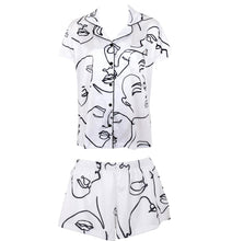 Load image into Gallery viewer, Bluebella Leon Short Pyjama Set White/Black