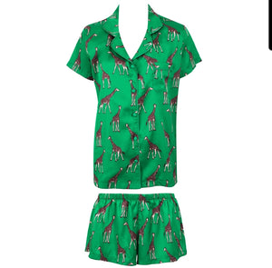 Bluebella Feria Short Pyjama Set Green/Multi